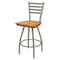 Holland Bar Stool Co 25" Swivel Counter Stool, Nickel Finish, Med Maple Seat X410 - alternate 1